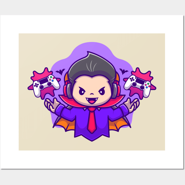 Cute Dracula Gaming Wall Art by Catalyst Labs